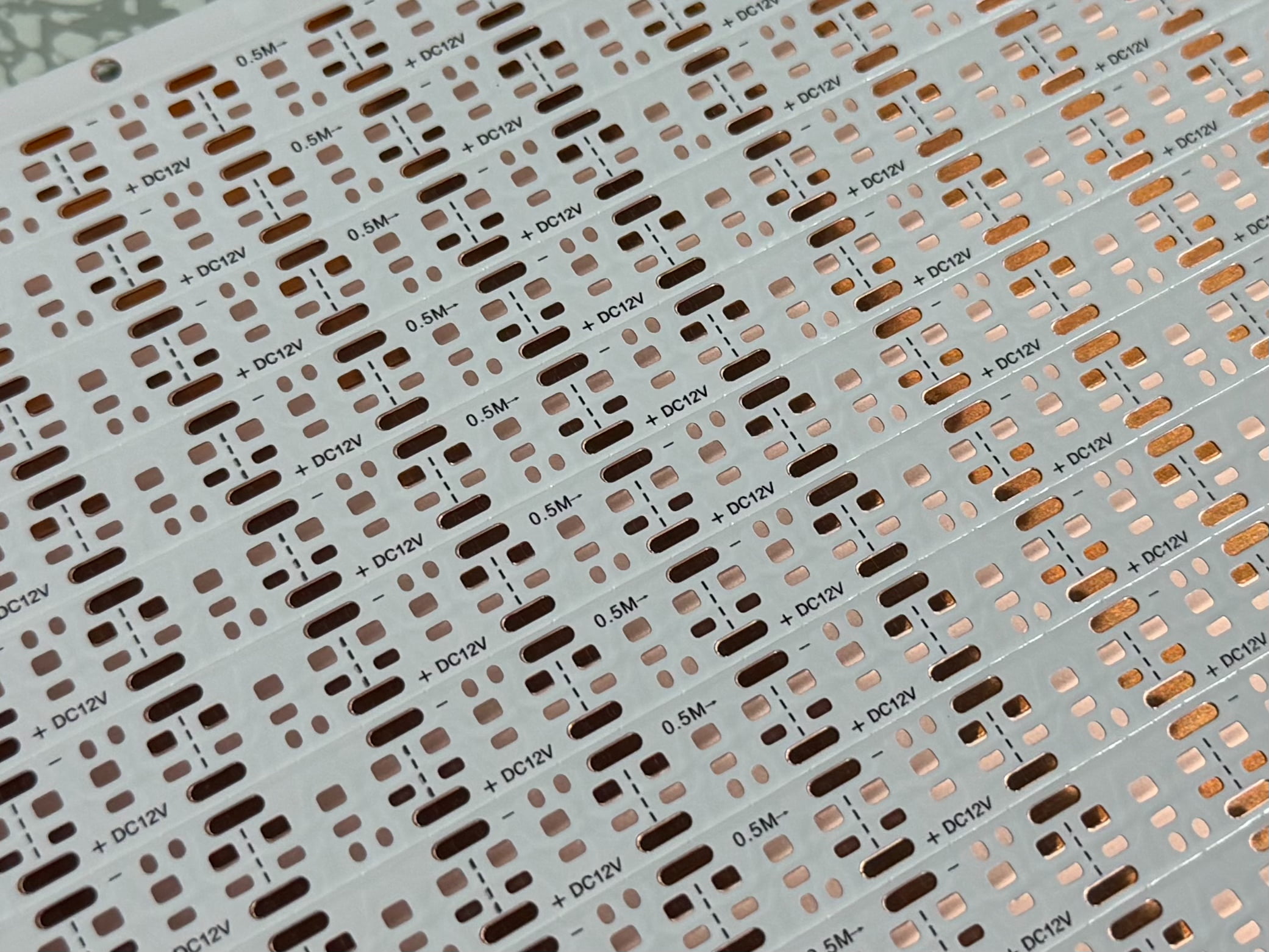 LED Strip FPCB product range showing low-voltage, high-voltage and COB circuit boards