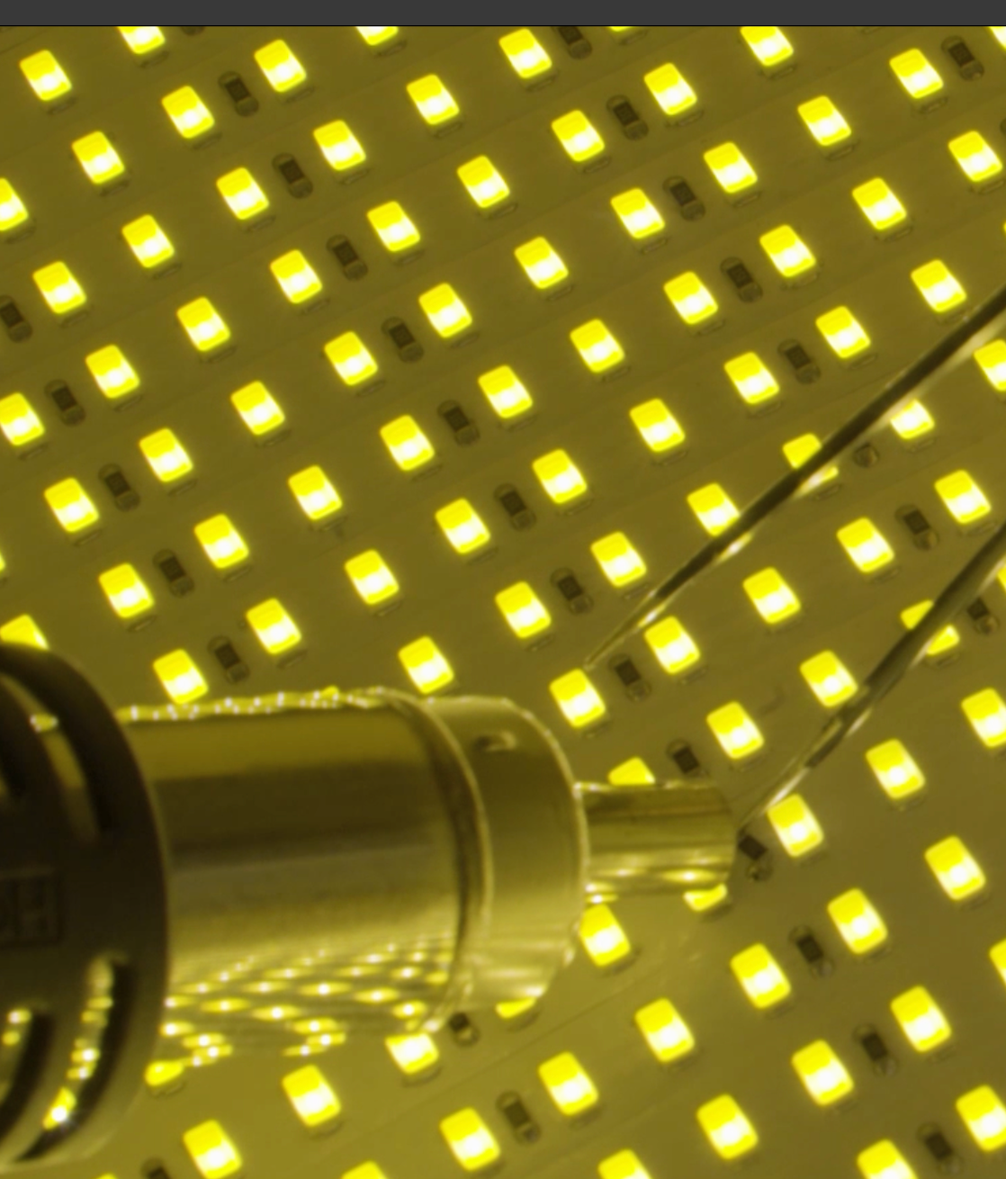 Engineer measuring LED Strip FPCB board width and pad layout dimensions